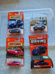 Matchbox Lot Of 4 Porsche 911 Carrera Loose Parts 911 Rally 911 Carrera/targa - Picture 1 of 8