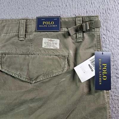 $168 NOVA Calça Polo Ralph Lauren Utilitária Carga Masculina 46 X 32 Clássica Verde Oliva - Imagem 1 de 4