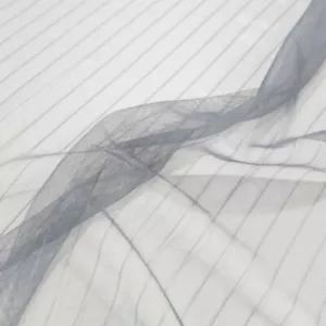 grauer Netz Stoff elastisch für Dessous Strumpfhose Gardine Vorhang Meterware - Bild 1 von 2