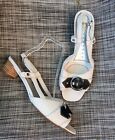 Ladies Hogl Softline White Leather Slingback Classy Sandals Uk Size 6 Eur 39