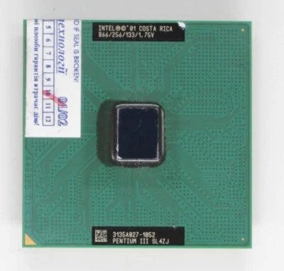 Socket 370 CPU - Intel Pentium III 866 - 866 MHz - SL4ZJ - Coppermine - TESTED - Image 1 of 2