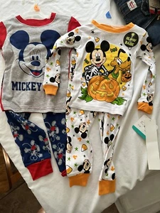 Toddler Boys Disney 2 sets Long Sleeve Pajama Set 24m & 4T nwt - Picture 1 of 7