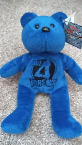 Racing Champions WCW NWO Nitros Wolves 4 Reiter blau Plüsch Beanie Bär 1999 - Bild 1 von 2