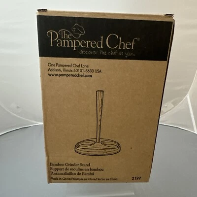 Pampered Chef Bamboo Grinder Stand #2197 - Image 1 of 3