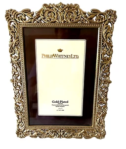 Philip Whiney Ltd Gold Plated Picture Photo Frame Easal Back 5" x 7" - Picture 1 of 5
