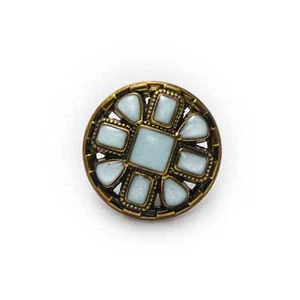 5pcs Retro Enamel Metal buttons Sewing Scrapbook Crafts Handwork Clothing 18mm - Picture 1 of 11