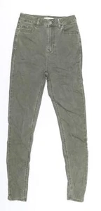 Per Una Womens Green Cotton Blend Skinny Jeans Size 8 L30 in - Picture 1 of 10
