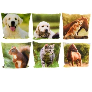 Dekokissen 45 x 45 cm Couchkissen mit Tiermotiv & weißer Rückseite Foto- Kissen - Bild 1 von 7