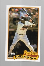 1989 TOPPS LJN BASEBALL TALK TONY GWYNN 3 X 5 CARD #62
