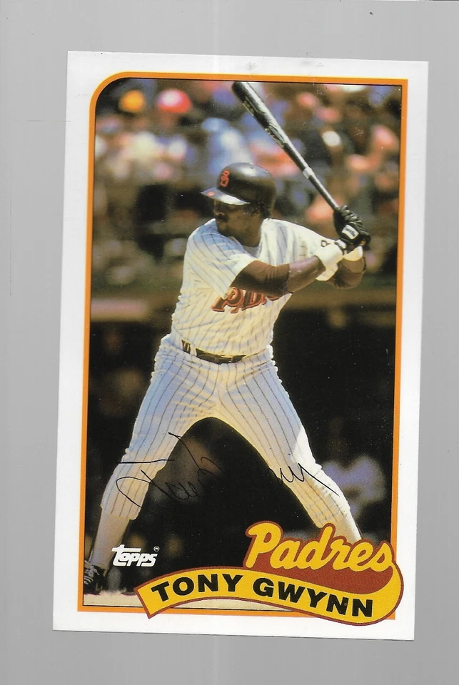 1989 TOPPS LJN BASEBALL TALK TONY GWYNN 3 X 5 CARD #62 - Image 1 of 1