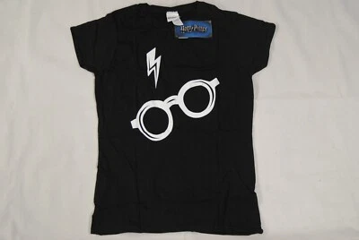 HARRY POTTER GLASSES LADIES SKINNY T SHIRT NEW OFFICIAL MOVIE FILM RARE - Image 1 of 4