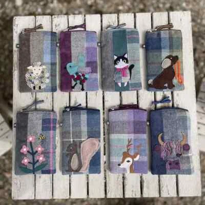 Earth Squared Fair Trade Tartan Tweed Brillenetui verschiedene Designs