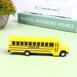 Alloy Inertial School Bus Model Car Model Pull Back Toys Vehicle Gifts Kids.vIL - Picture 1 of 15