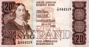 South Africa 20 Rand ND(1982) VF Replacement Banknote P-121c* Prefix Z/20 - Picture 1 of 2