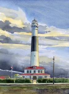 New Jersey Lighthouses Collection by James Mann. 8 Art Prints Matted to 8x10" - Picture 1 of 8