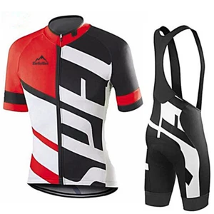 Camiseta de ciclismo conjunto corto con tirantes almohadilla bicicleta motocross MTB camisa paseo por carretera top - Imagen 1 de 10