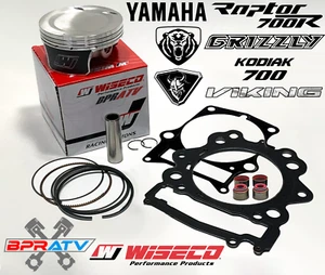 Yamaha Raptor 700 102mm Stock Bore Wiseco 10:1 Piston & Top End Gasket Kit Seals - Bild 1 von 24
