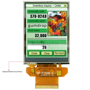 Serial SPI 2.8" inch TFT LCD Display 320x240,Resistive Touch Panel w/Tutorial - Picture 1 of 5