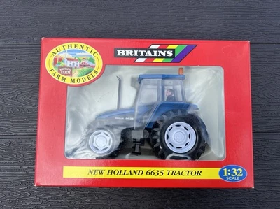 Vintage 1999 Britains (Ertl) 1:32 New Holland Ford 6635 Tractor #9487-New In Box - Image 1 of 4