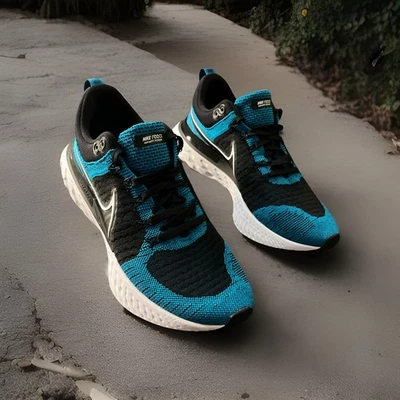 NIB Nike React Infinity Run FK 2 Blue Orbit/Black/White Men’s Sz 10.5 CT2357-400 - Image 1 of 4