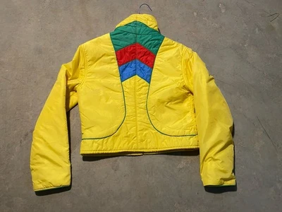 Abrigo Chaqueta Esquí Nieve Vintage Años 60 70 Amarillo Retro SwingWest Mujer’s Talla Pequeña Foto 1 de 4