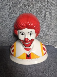 Banco de monedas de cerámica vintage 1993 Ronald McDonald con tapón McDonald’s en muy buena condición - Imagen 1 de 3