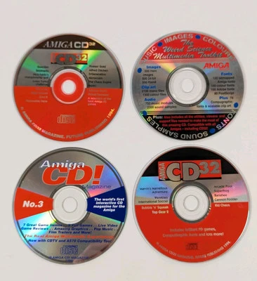 Amiga CD32 Game Demos Images Clip Art Fonts 4no CD's Kid Chaos, Pinball Blows  - Image 1 of 4