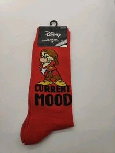 Disney Snow White Grumpy Novelty Crew Socks Size Adult Unisex New With Tags - Picture 1 of 2
