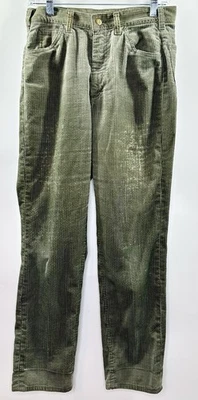 Pantalón de Pana Lee Prest Verde Oliva Años 70 De Colección Garra Cremallera Hecho en Unión EE. UU. 30 x 30 Foto 1 de 4