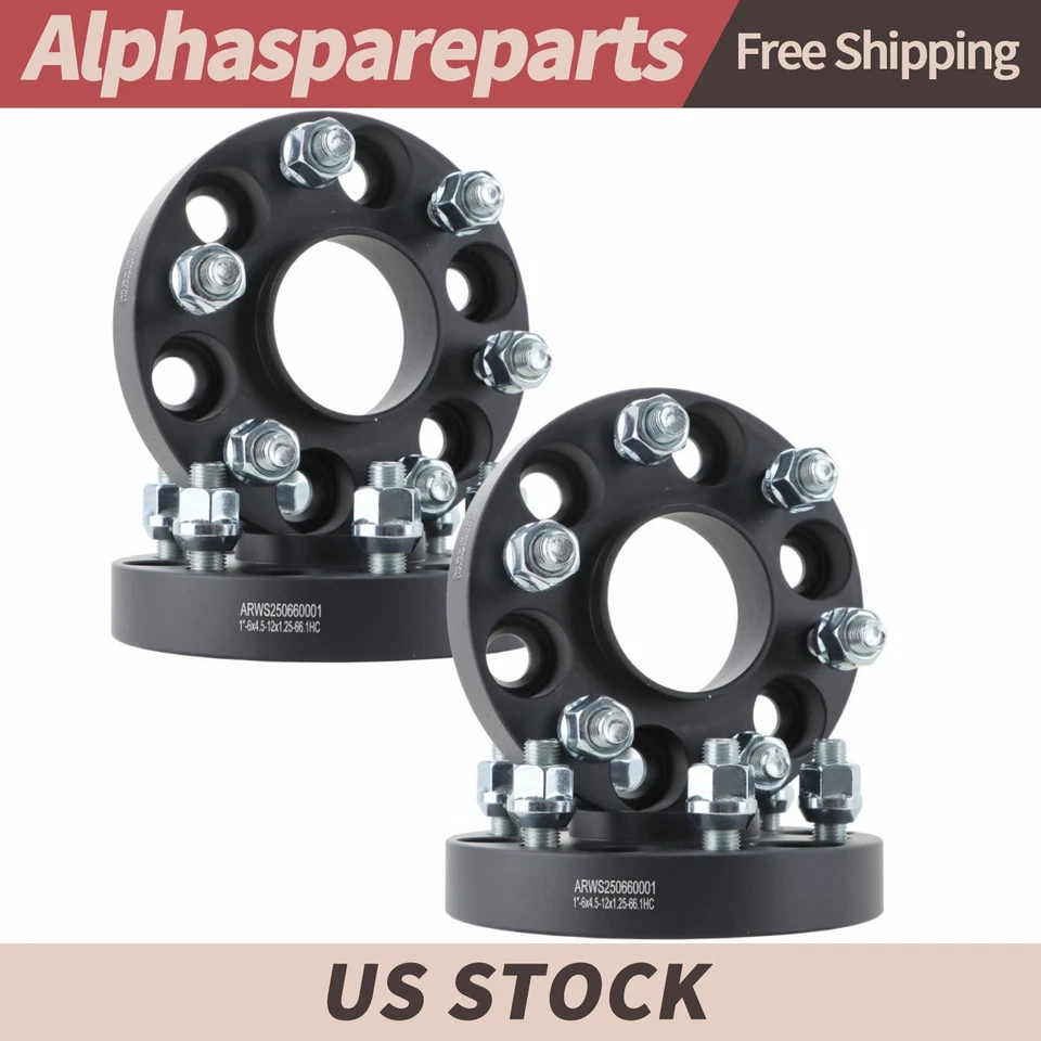 4x 1" (25mm) 6x4.5 6x114.3 Wheel Spacers HUB CENTRIC Fits Nissan Frontier 6 Lug Foto 1 de 4