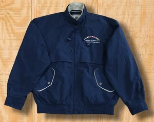 VINTAGE Y2K ERNST & YOUNG ADVISORY SERVICES MEDIUM WALL STREET HARRINGTON JACKET - Picture 1 of 12