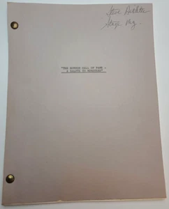 THE HORROR HALL OF FAME: A SALUTE TO MONSTERS / 1974 Sceneggiatura TV, Vincent Price - Foto 1 di 12