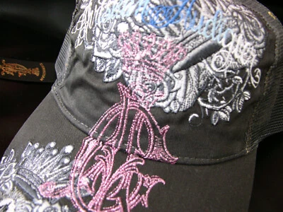 NWT Christian Audigier Ed Hardy baseball denim cap Foto 1 de 3