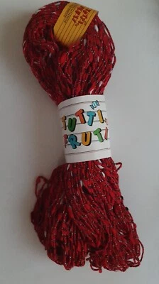 Strickgarn Tutti Frutti * Griechenland * 100 G / 150 M NS 4/5 Rot Schwarz Meli - Bild 1 von 4
