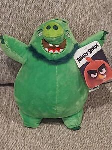 Angry Birds Movie 2 Bearded Leonard 7" Green Pig Plush Stuffed Toy New With Tag.