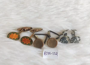 Vintage Metal Multi Color Buttons Padlock Key Shape Rare Collectible BTN132 - Picture 1 of 7