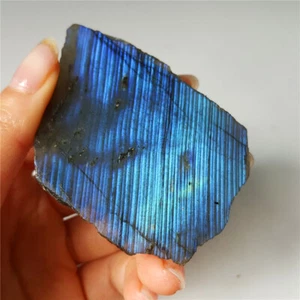 TOP 52G Natural Blue Rainbow Labradorite Crystal Polished Stone Healing YO152 - Picture 1 of 12