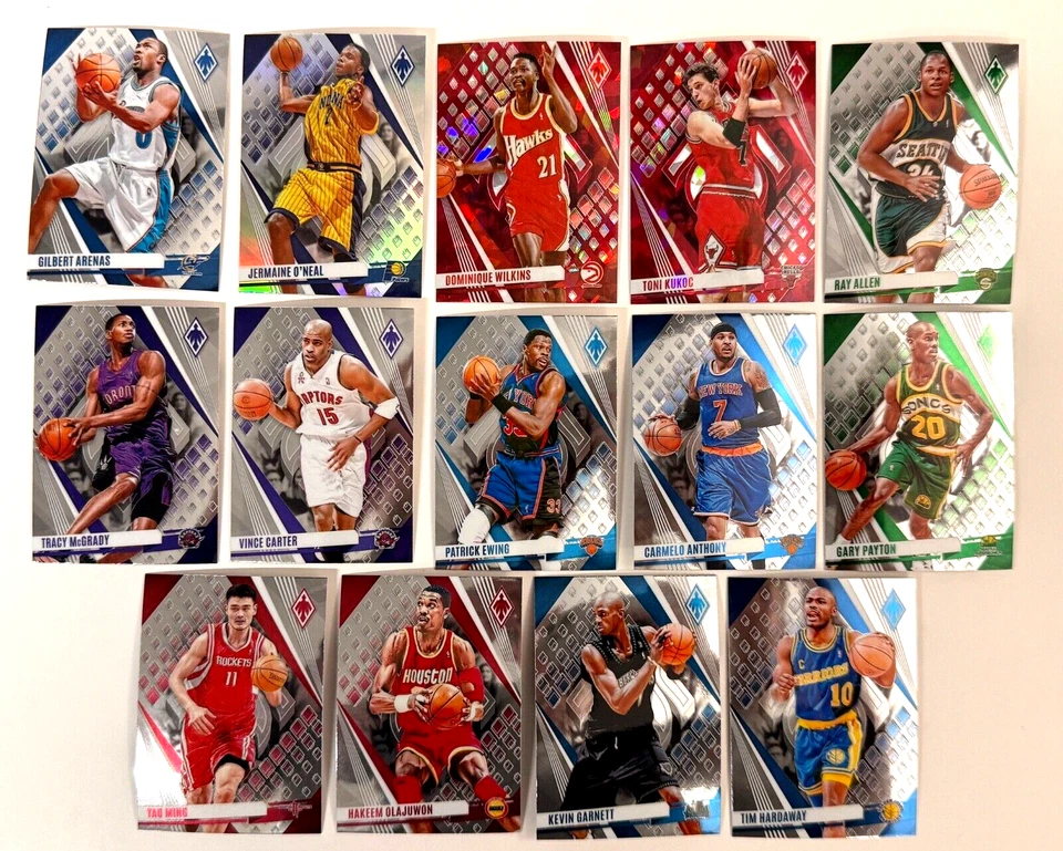 2023-24 Panini Phoenix NBA Legends HOF Lot x14 Silver Red Cracked Ice Prizm Base - Image 1 of 1
