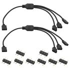 for Computer Chassis, Splitter Cable 5V 3Pin 2-Pack RGB 1 to 3 Splitter Cable