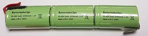 3er Akku Säule Sub-C 4500 mAh | 3,6 V  NiMh mit Z Lötfahne   - Bild 1 von 1