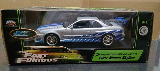 A REALISTA MINIATURA DO SKYLINE R34 DO VELOZES E FURIOSOS 1:18 (INCRÍVEIS  DETALHES) 