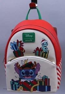 Disney Loungefly Lilo & Stitch Christmas Holiday Mini Backpack NWT - Picture 1 of 5