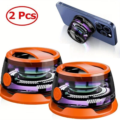 Paquete de 2 altavoces portátiles magnéticos G200 mini sonido 5.3 Bluetooth soporte para teléfono Foto 1 de 4