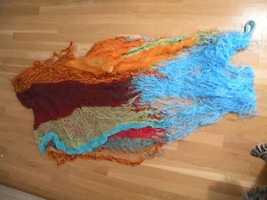 Hammock Handmade Striped Bright string multicolor large 13.5' U3 - Picture 1 of 3