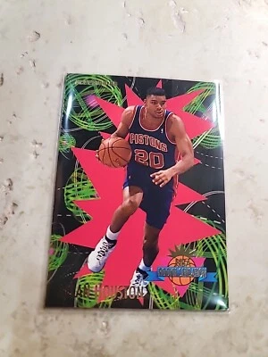 1994-95 FLEER ROOKIE SENSATION ALLEN HOUSTON Pistons Card 10 Of 25 - Image 1 of 2