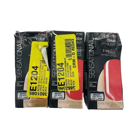 PACK 3 Esmaltes en Gel SensatioNail Color 71755 ULTIMATE WISH Tono Raro Nuevo de Lote Antiguo *LEER* Foto 1 de 4