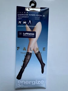 New $40 Falke Dore Lufthansa OTC Strong Compression Sheer Socks Sz 9.5 - 10.5 - Picture 1 of 3