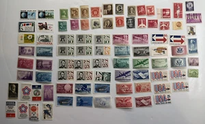 Lot (90) Different US Postage Stamps Vintage Mosl MNH Airmail $13+ Value - Picture 1 of 7