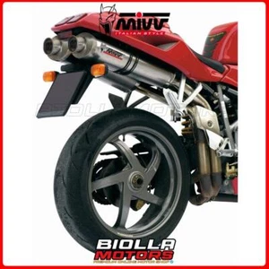 Ducati 748 748 2000 OVAL MIVV SILENCERS - TITANIUM UNDERSEAT UD.005.L4 H3, H30 - Picture 1 of 5