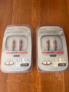 Belkin AV Master Digital Coaxial Cable 6FT /1.8M x2 Packages *New - Picture 1 of 3